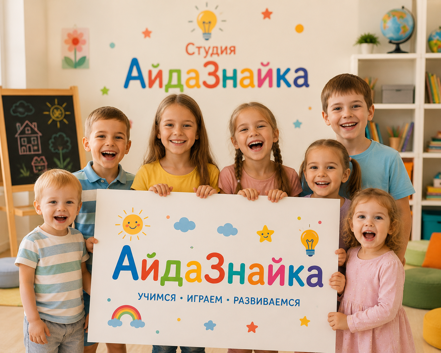Дети в студии АйДаЗнайки