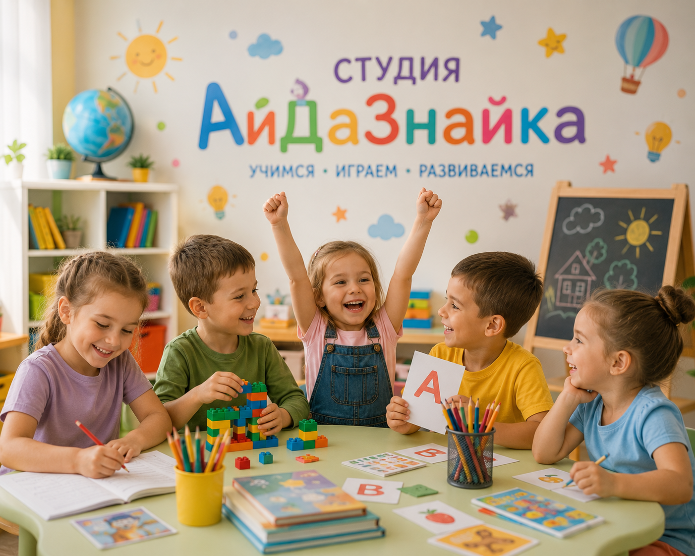 Дети в студии АйДаЗнайки